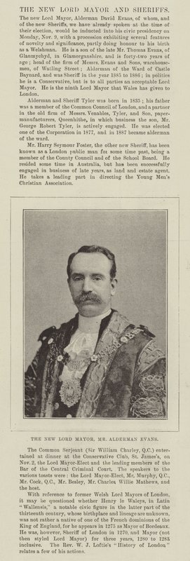 Le nouveau lord-maire, M. Alderman Evans - English Photographer