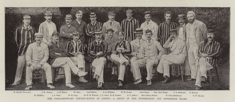Le match de cricket parlementaire à Lords, un groupe d