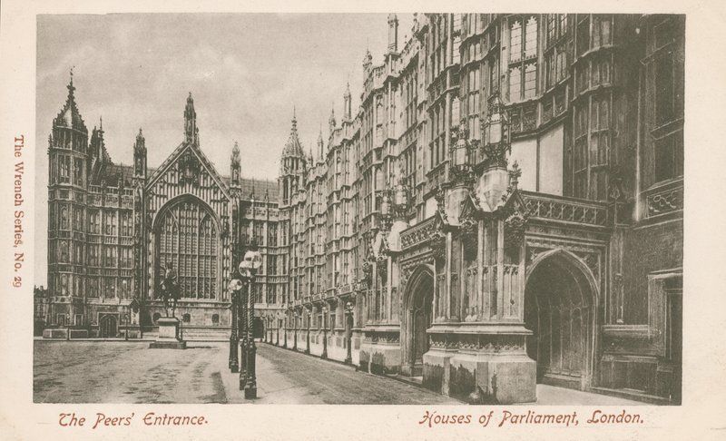 Entrée des pairs, Palais de Westminster, Londres - English Photographer