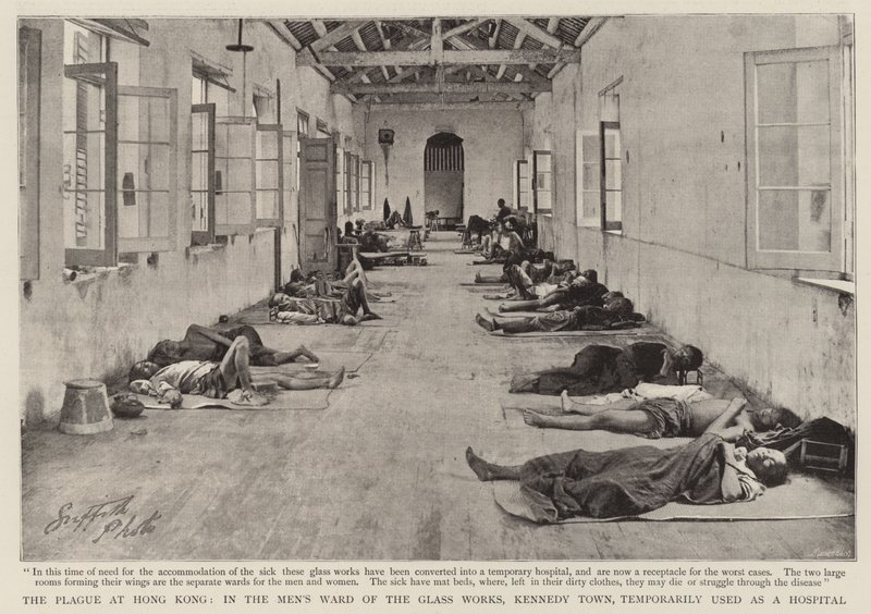 La Peste à Hong Kong, dans le Pavillon des Hommes des Verreries de Kennedy Town, Utilisé Temporairement comme Hôpital - English Photographer