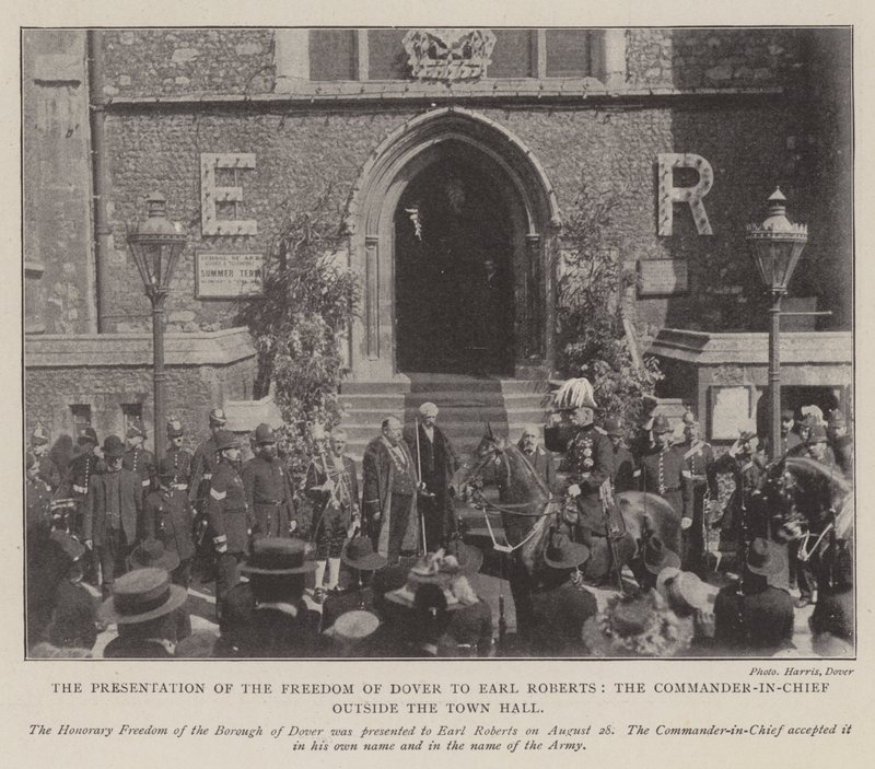 La présentation de la liberté de Douvres au comte Roberts, le commandant en chef devant l