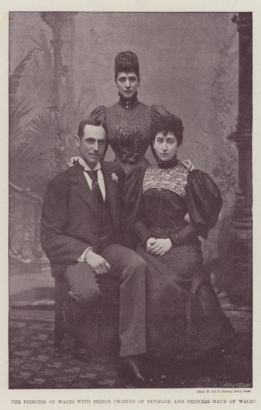 La princesse de Galles avec le prince Charles de Danemark et la princesse Maud de Galles - English Photographer