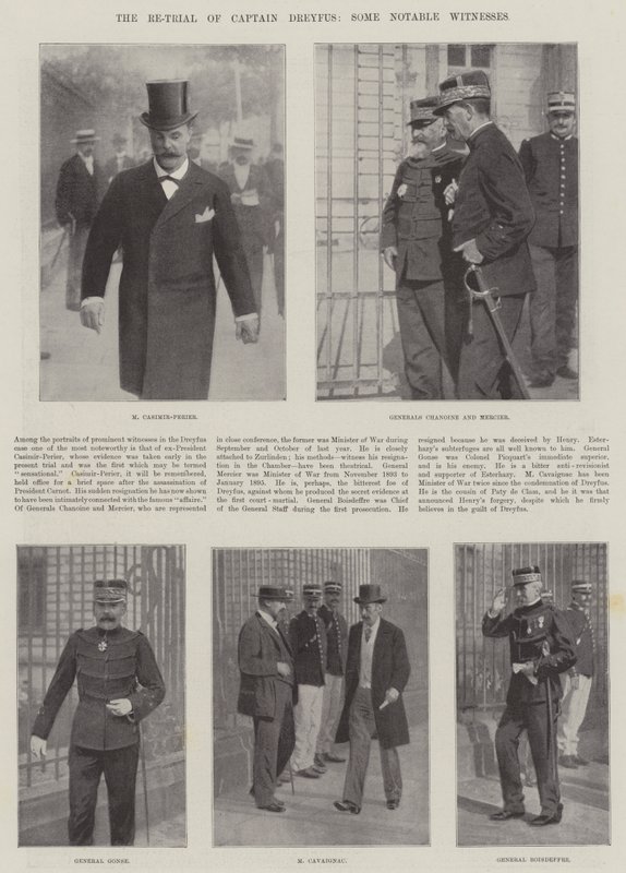 Le nouveau procès du capitaine Dreyfus, quelques témoins notables - English Photographer