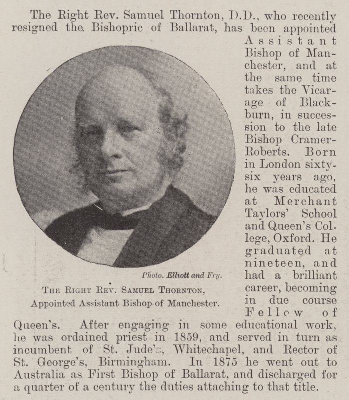 Le Très Révérend Samuel Thornton, Nommé Évêque Assistant de Manchester - English Photographer