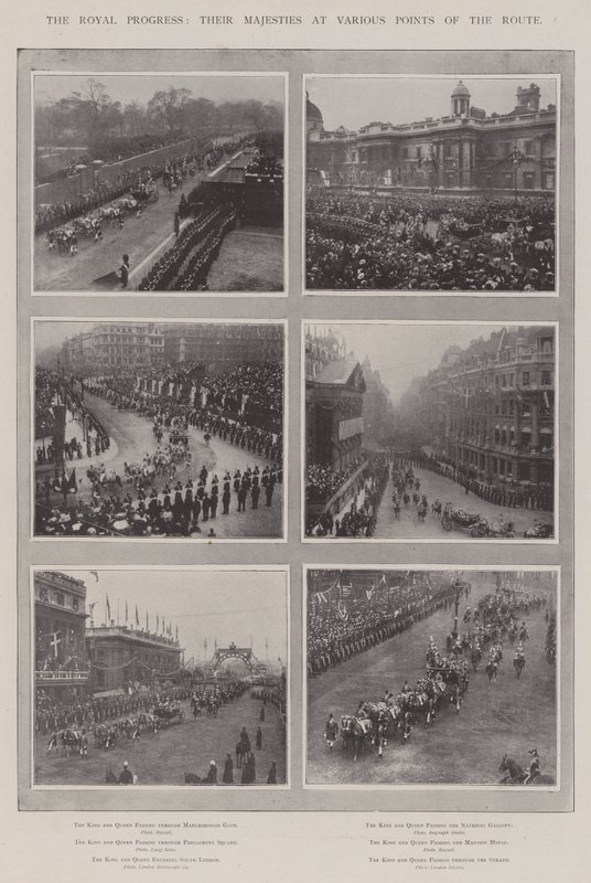 Le progrès royal, Leurs Majestés à divers points de la route - English Photographer