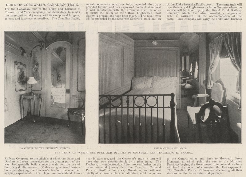 Der Zug, mit dem der Herzog und die Herzogin von Cornwall durch Kanada reisen von English Photographer