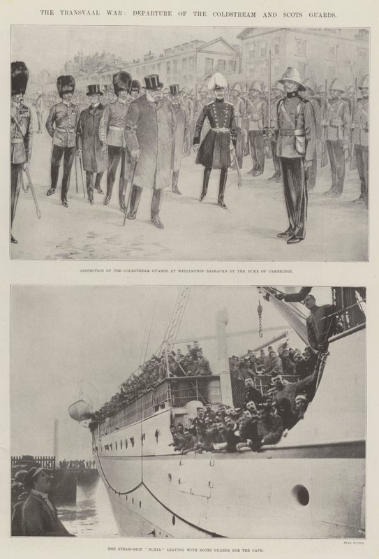 La guerre du Transvaal, départ des Coldstream et Scots Guards - English Photographer