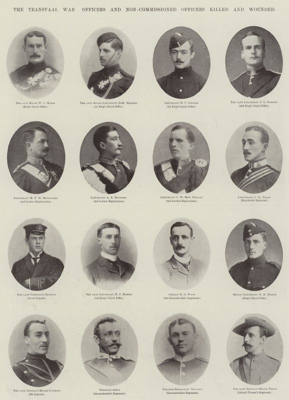 La guerre du Transvaal, officiers et sous-officiers tués et blessés - English Photographer