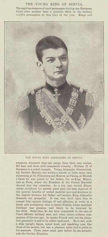 Le jeune roi Alexandre de Serbie - English Photographer