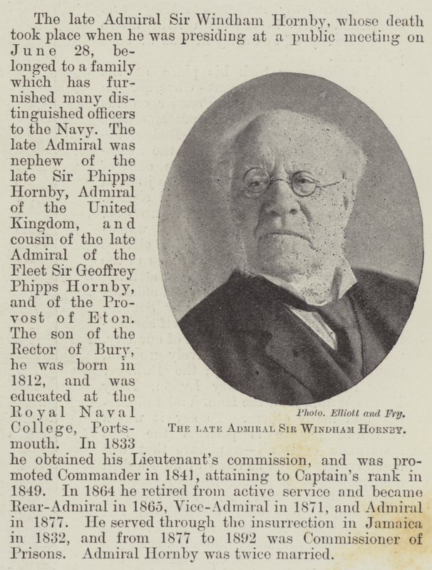 Le défunt amiral Sir Windham Hornby - English Photographer