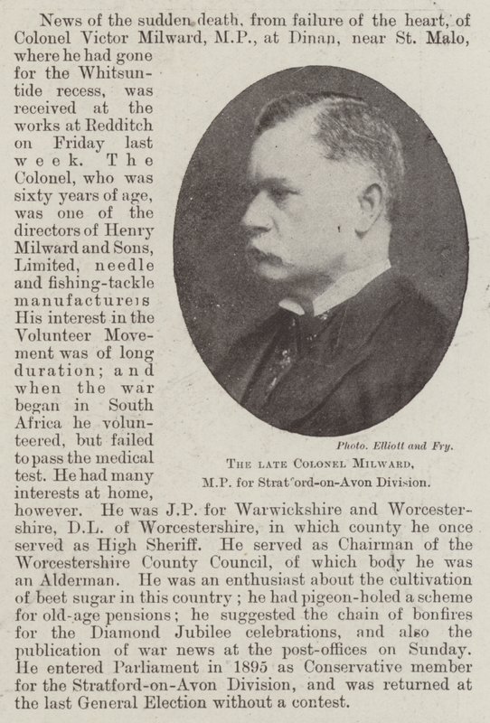 Le défunt Colonel Milward, député de la division de Stratford-on-Avon - English Photographer