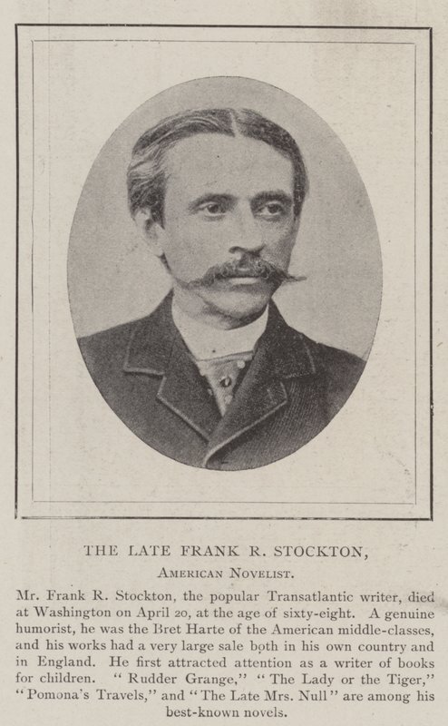 Le défunt Frank R Stockton, romancier américain - English Photographer