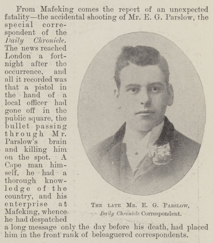 Feu M. E G Parslow, correspondant du Daily Chronicle - English Photographer