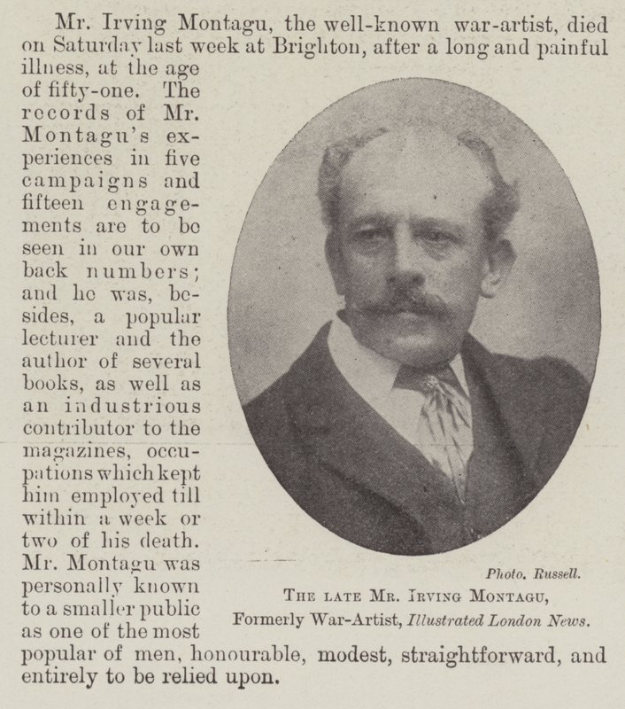 Feu M. Irving Montagu, ancien artiste de guerre, Illustrated London News - English Photographer