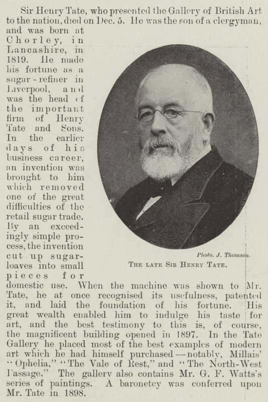 Feu Sir Henry Tate - English Photographer