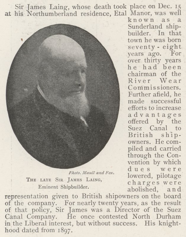 Feu Sir James Laing, éminent constructeur naval - English Photographer