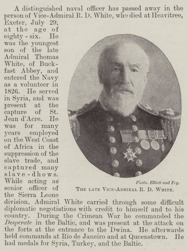 Le défunt Vice-Amiral R D White - English Photographer