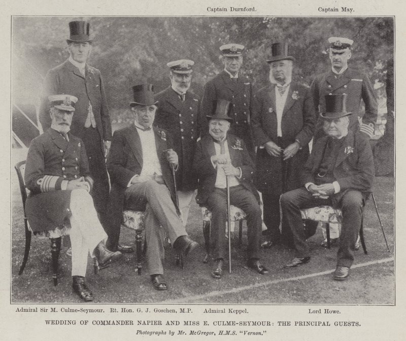 Mariage du commandant Napier et de Mlle E Culme-Seymour, les principaux invités - English Photographer