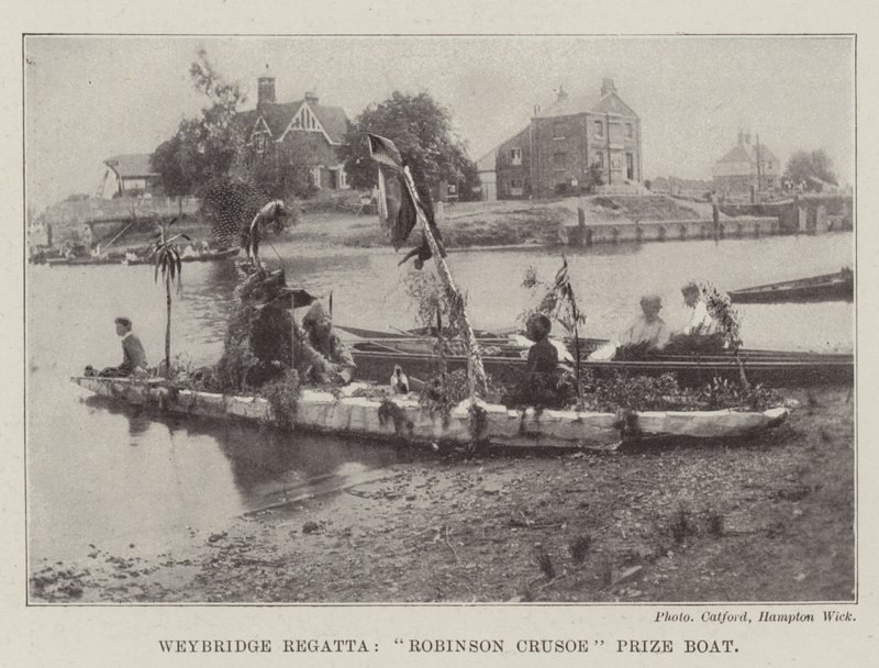 Régate de Weybridge, bateau prix Robinson Crusoe - English Photographer