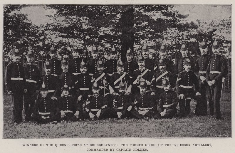 Gagnants du prix de la Reine à Shoeburyness, le quatrième groupe de la 1ère artillerie d