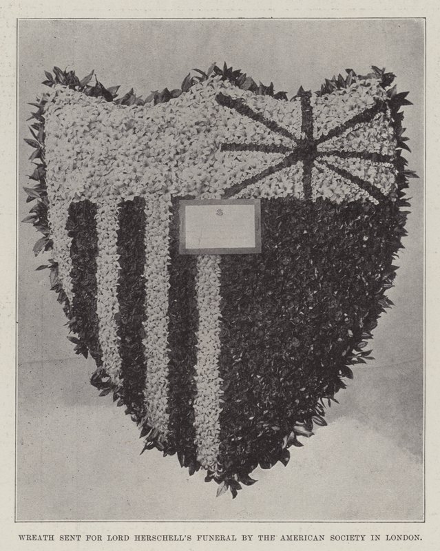Couronne envoyée pour les funérailles de Lord Herschell par la Société américaine à Londres - English Photographer