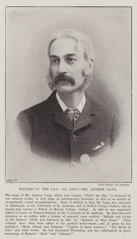 Écrivains du jour, M. Andrew Lang - English Photographer