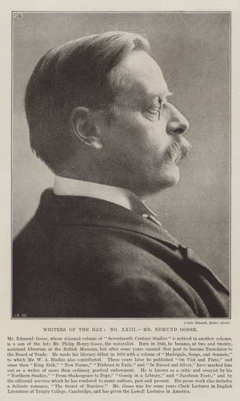 Écrivains du jour, M. Edmund Gosse - English Photographer