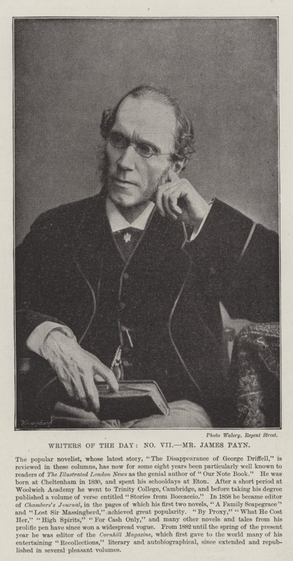 Écrivains du jour, M. James Payn - English Photographer