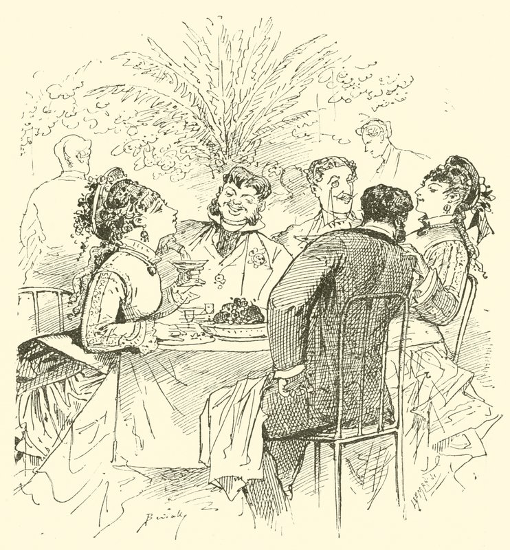 Scène de café du 19e siècle - English School