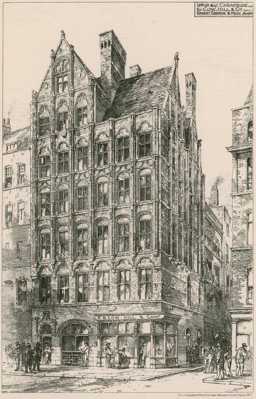 46-47 Cheapside; Ernest George & Peto, architectes - English School