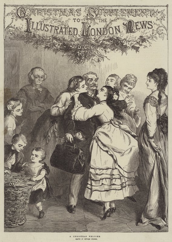 Un accueil de Noël (gravure) - English School