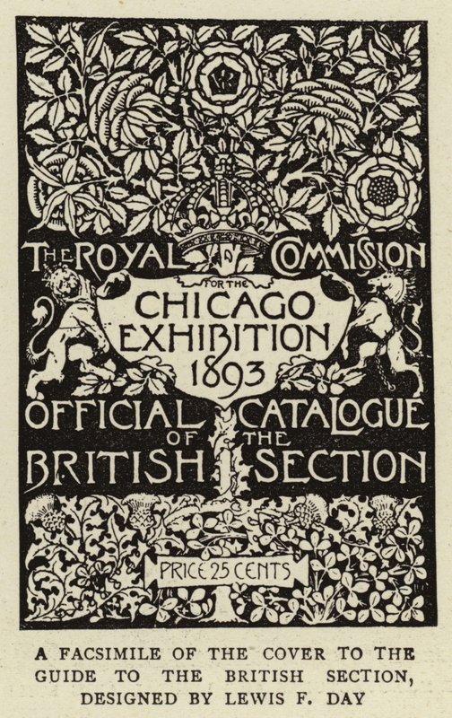 Fac-similé de la couverture du guide de la section britannique - English School
