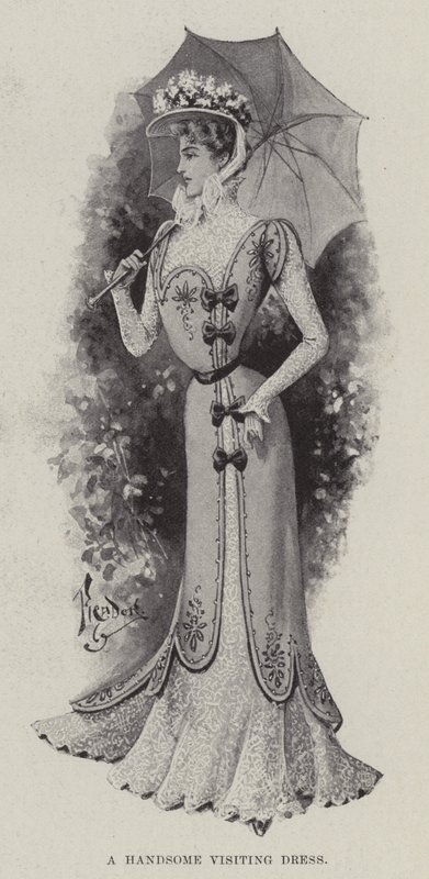 Une élégante robe de visite - English School