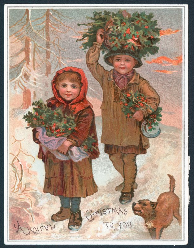 Un joyeux Noël à vous - carte de Noël victorienne - English School