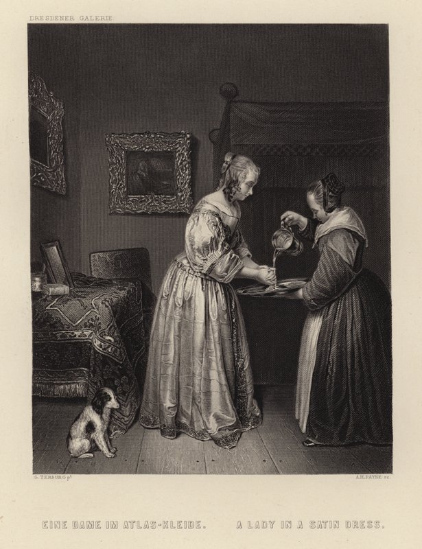Une Dame en Robe de Satin - English School