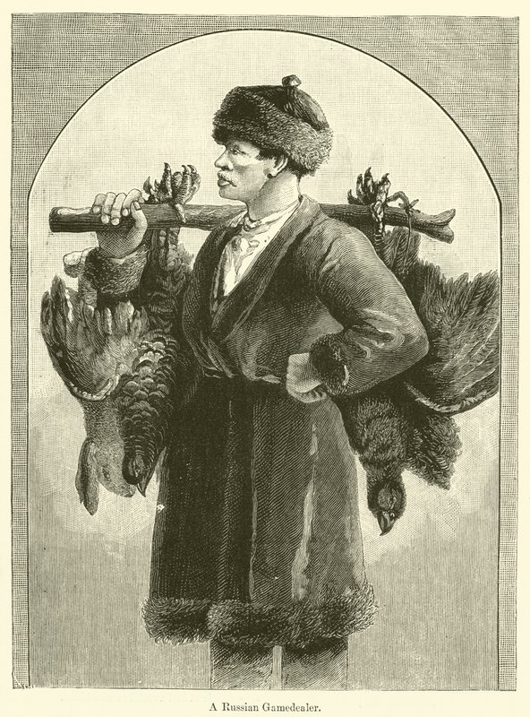 Un marchand de gibier russe - English School
