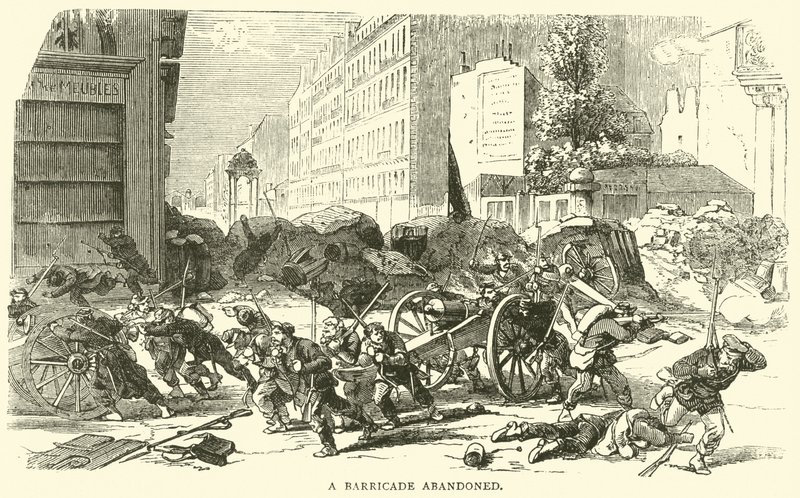 Une barricade abandonnée, avril 1871 - English School