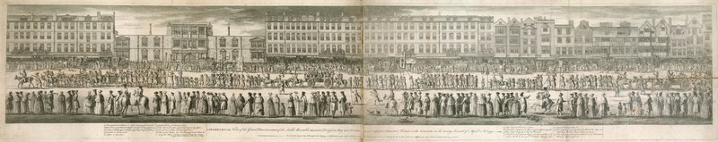 Vue géométrique de la grande procession des Maçons Misérables Écailleux - English School