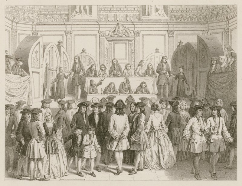 Une loterie; vers 1750 - English School