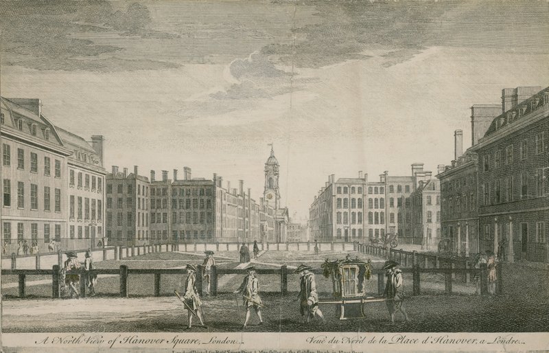 Vue nord de Hanover Square, Londres - English School