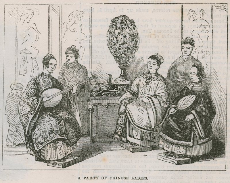 Un groupe de dames chinoises; Une visite à la Collection chinoise - English School