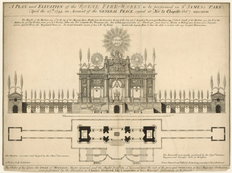 Plan et élévation des feux d