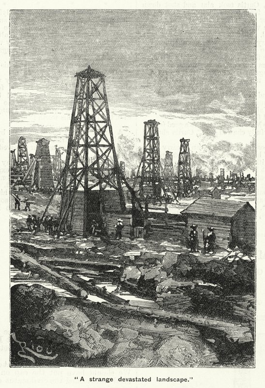 Un étrange paysage dévasté (gravure) - English School