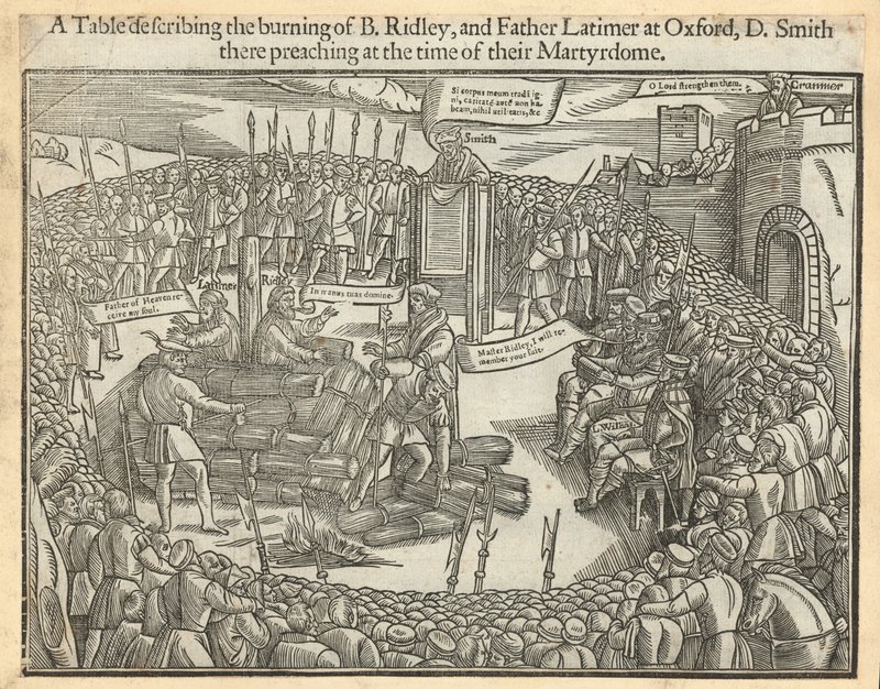Tableau décrivant le bûcher de l