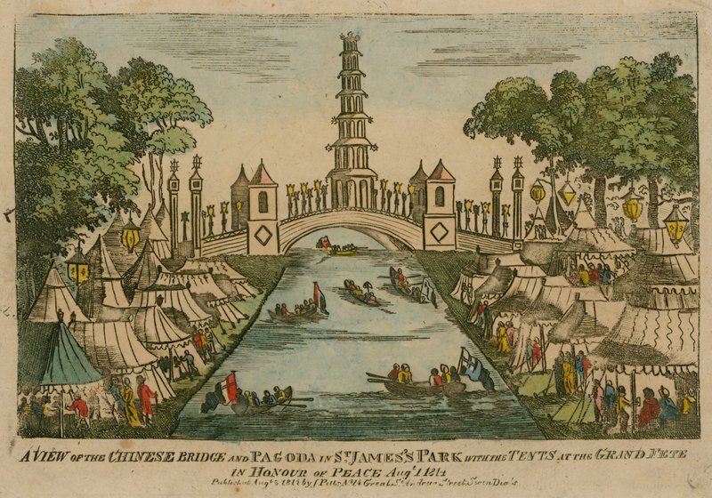Vue du pont chinois et de la pagode à St James