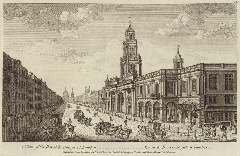 Vue de la Bourse Royale à Londres - English School