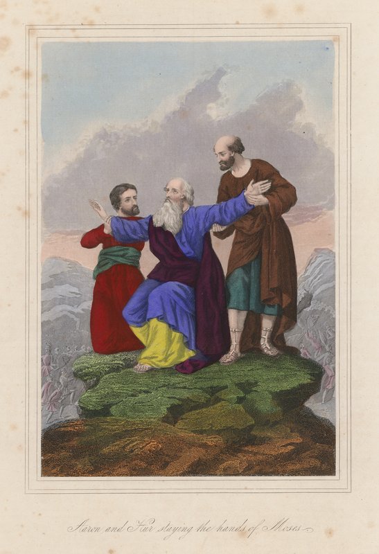 Aaron et Hur soutenant les mains de Moïse - English School
