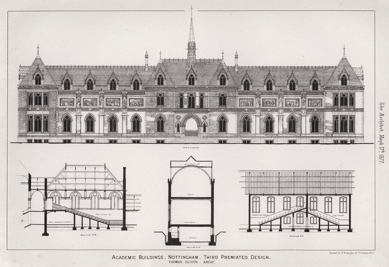 Bâtiments académiques, Nottingham, troisième design primé - English School
