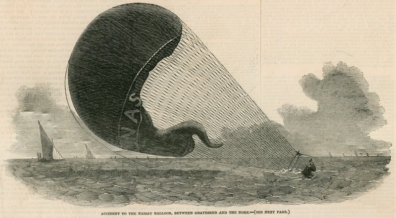Accident avec le ballon Nassau entre Gravesend et le Nore - English School