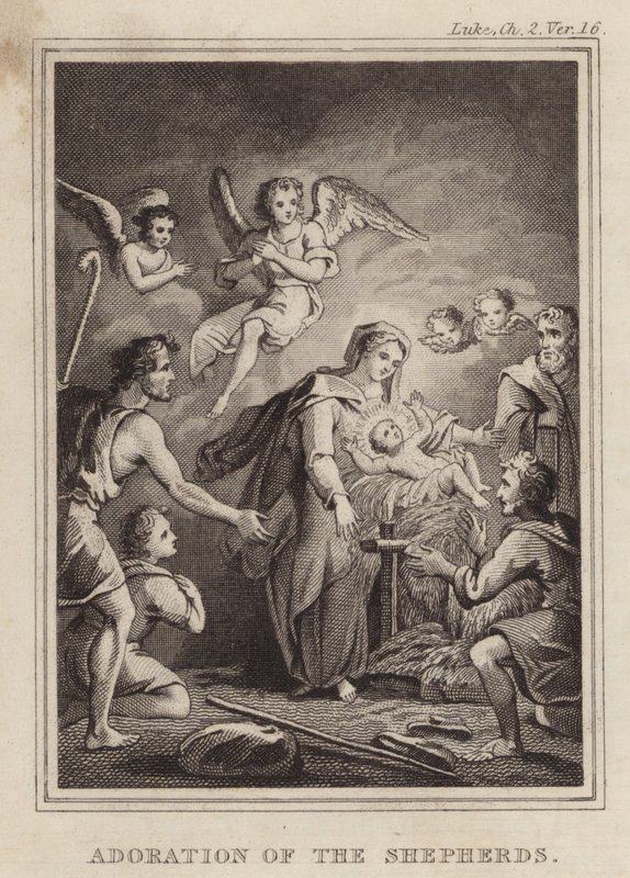 Adoration des bergers - English School